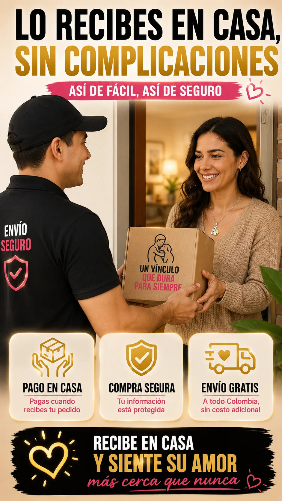 Entrega segura y pago en casa