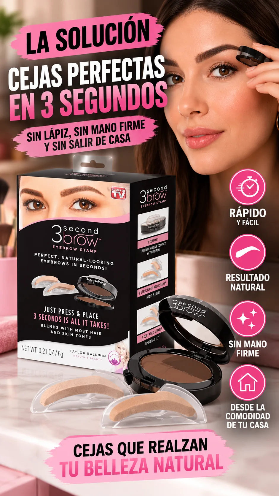 Beneficios del sello para cejas rápidas y naturales