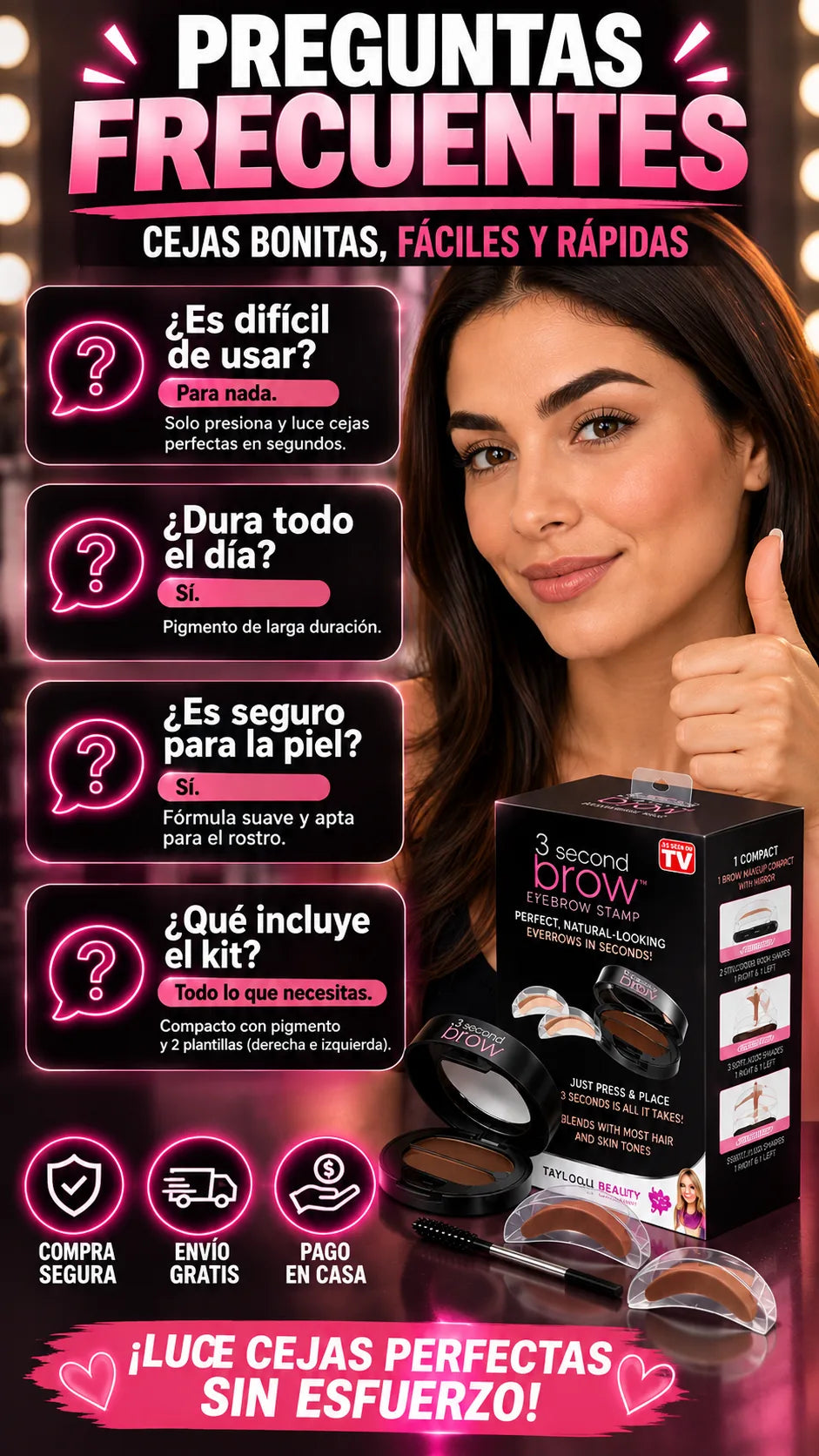 Respuestas rápidas sobre el sello para cejas