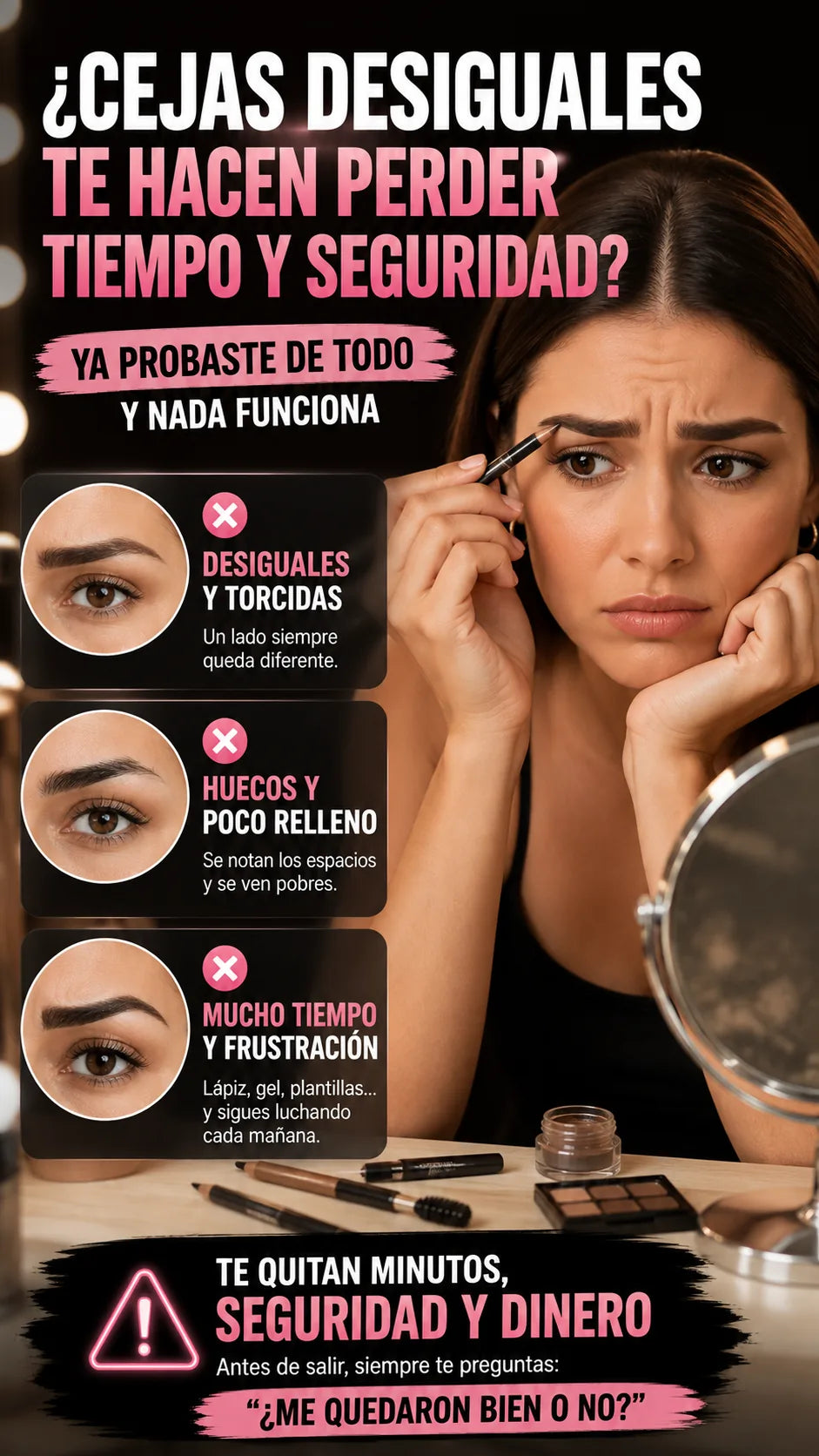 Problemas frecuentes al maquillar cejas desiguales