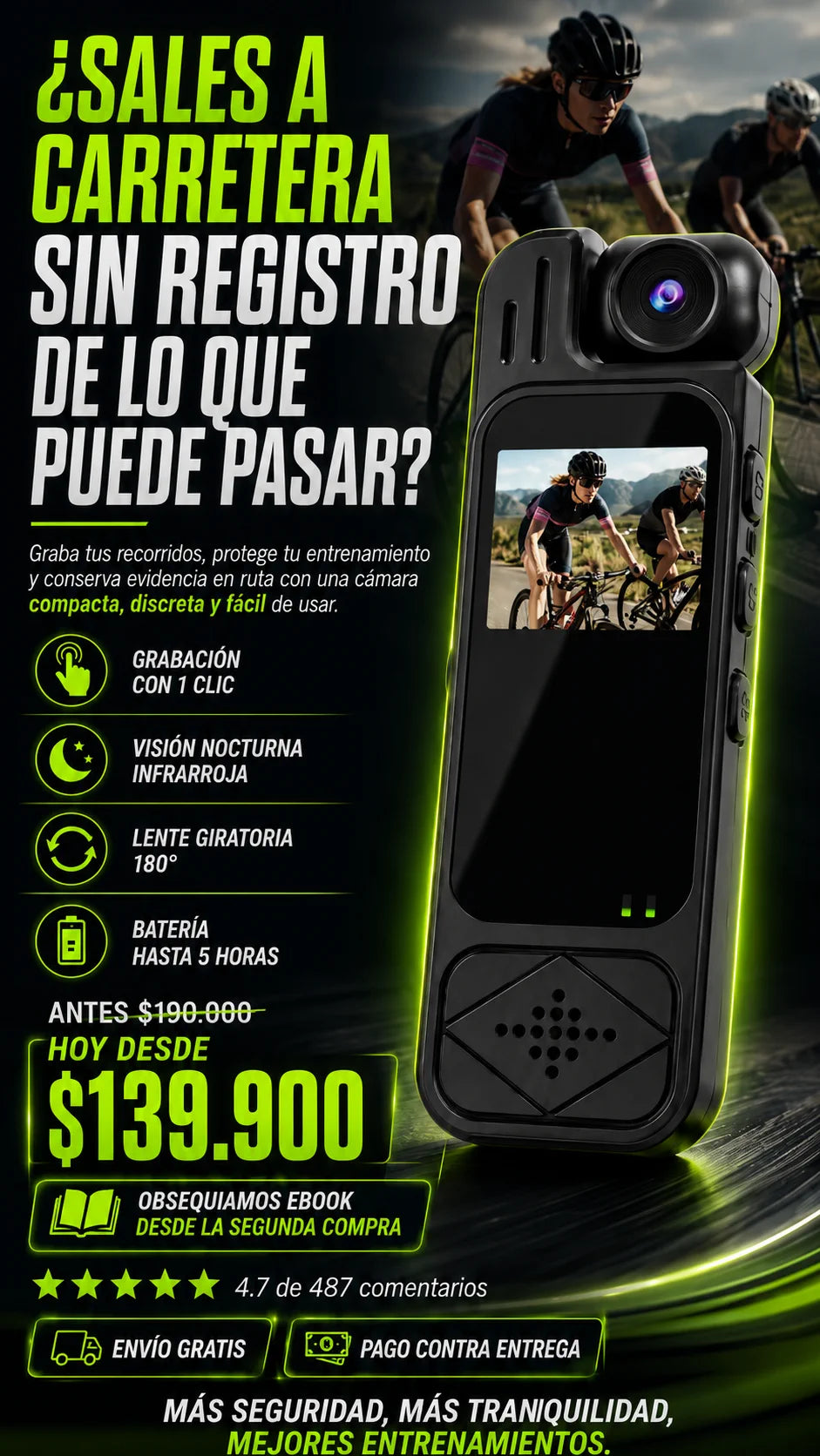 Camara deportiva compacta para carretera con precio de oferta