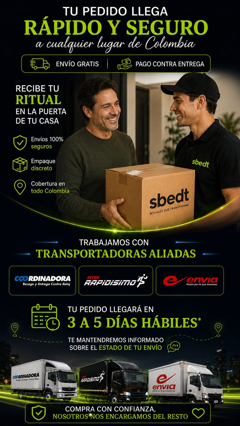 Entrega rápida y segura del tratamiento de colágeno para hombres