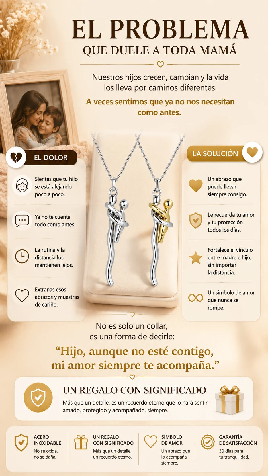 La distancia y los momentos en que mamá e hijo necesitan sentirse cerca