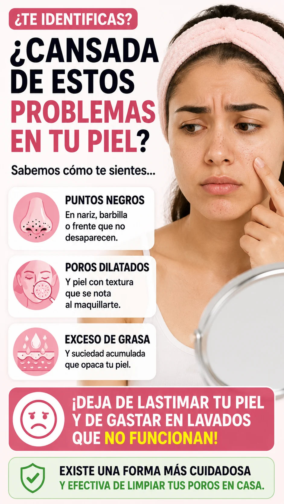 Problemas de puntos negros poros dilatados y exceso de grasa